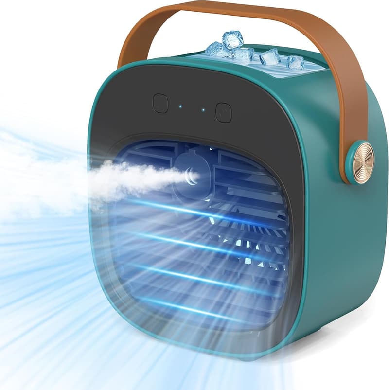 Portable Rechargeable Mini Air Conditioner - 3 Speed, 5-10 Hours Runtime