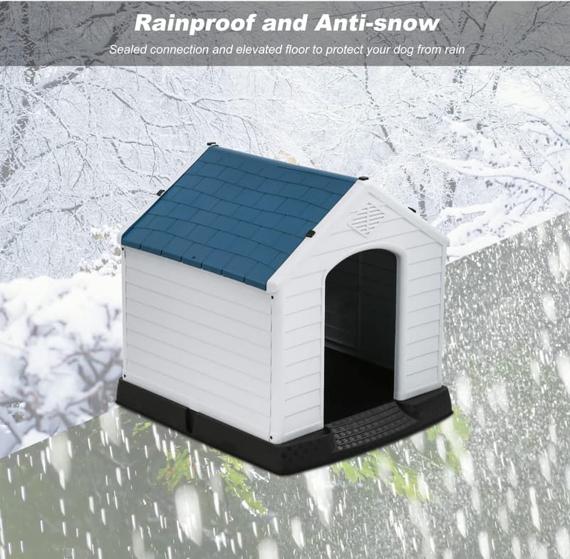 Durable Waterproof Dog House with Ventilation for All Sizes