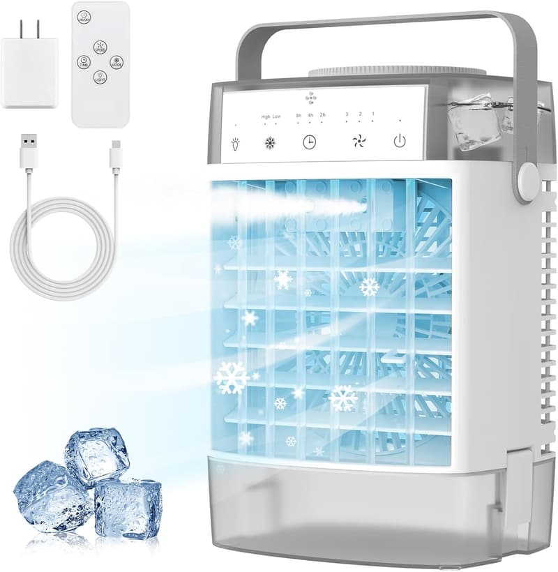 3-in-1 Portable Air Conditioner with USB Charging for Office