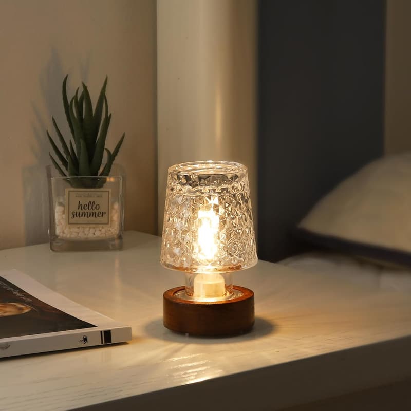 Art Deco Portable LED Night Light Lamp for Adults