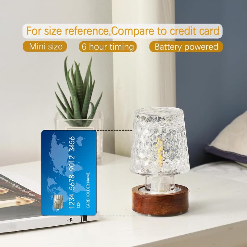 Art Deco Portable LED Night Light Lamp for Adults
