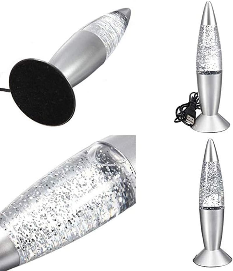 Mini Glitter Lava Lamp - Color Changing LED Night Light for Kids