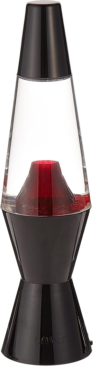 Mini Volcano Lamp - 10-Inch Plastic, White, Orange & Red