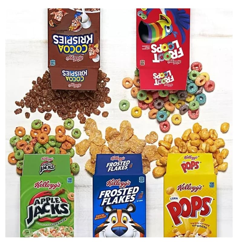 Assorted Mini Breakfast Cereal Packs - 25 Individual Servings