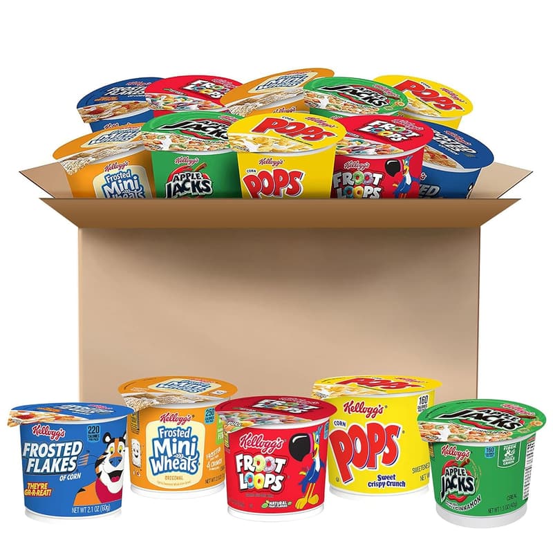 Kellogg's Breakfast Cereal Cup Assortment - 24 Count