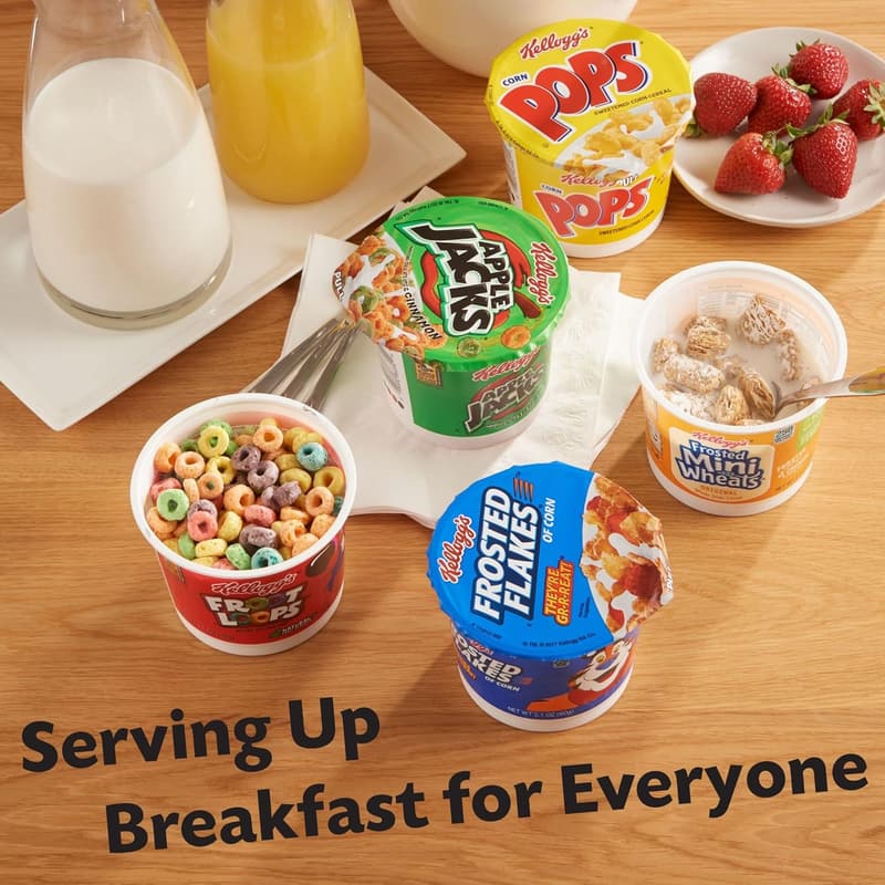 Kellogg's Breakfast Cereal Cup Assortment - 24 Count