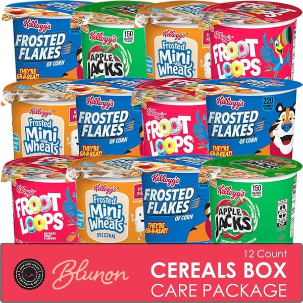 Breakfast Cereal Care Package - 12-Count Variety Cups