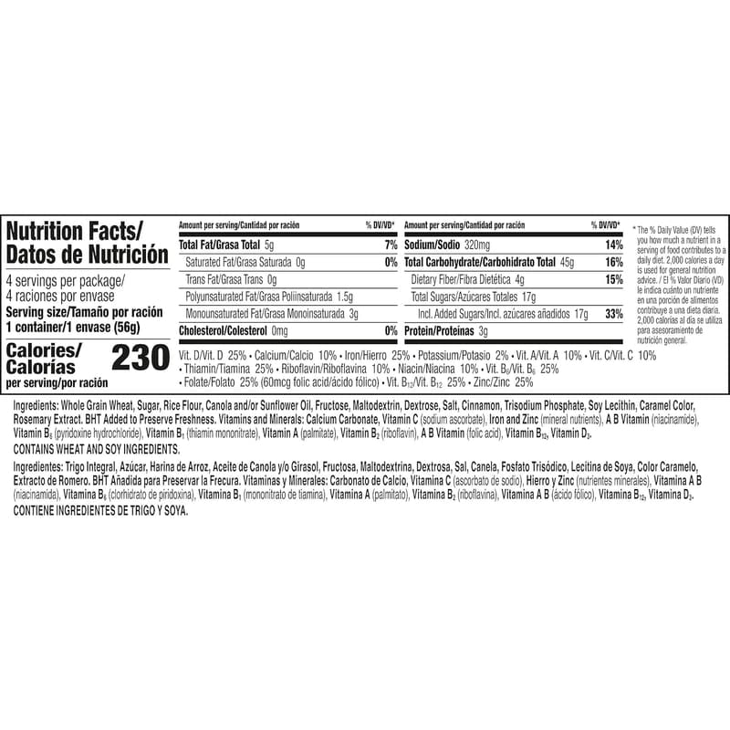 Cinnamon Toast Crunch 8 oz Breakfast Cereal Cups (4 Count)