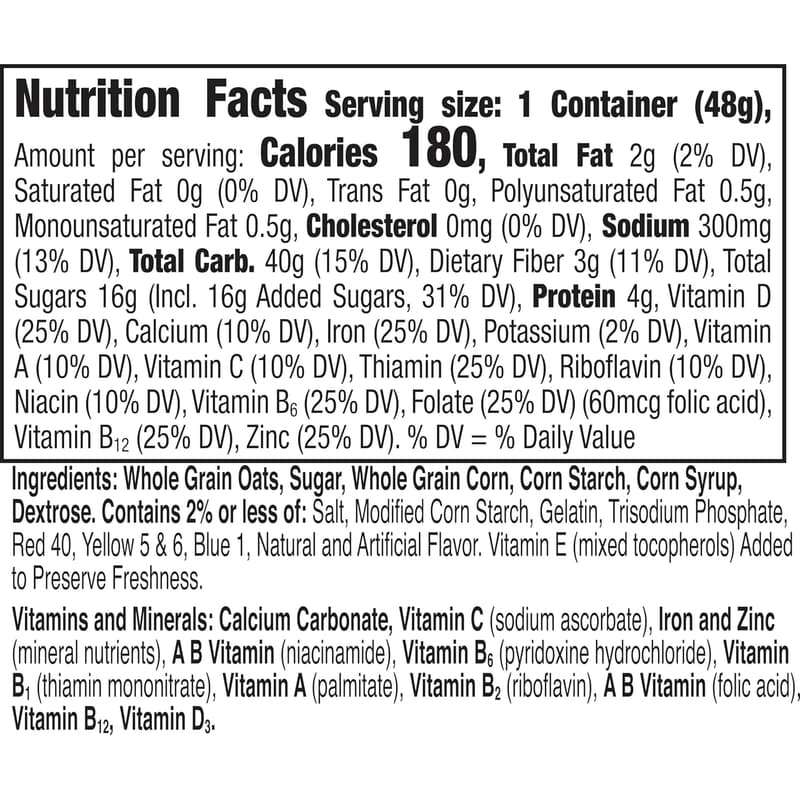 Lucky Charms Gluten-Free Cereal Cups with Marshmallows - Pack of 12