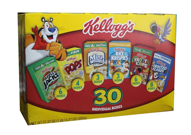 Kellogg's Jumbo Cereal Variety Pack - 30 Mini Boxes (32.7 oz)