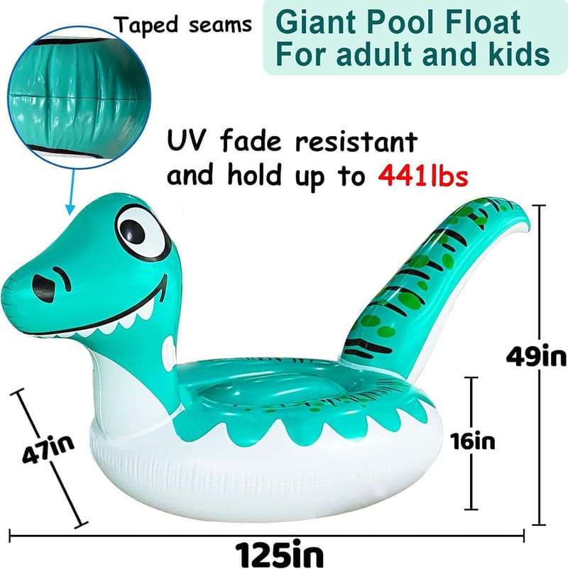 Giant Dinosaur Inflatable Pool Float for Summer Fun