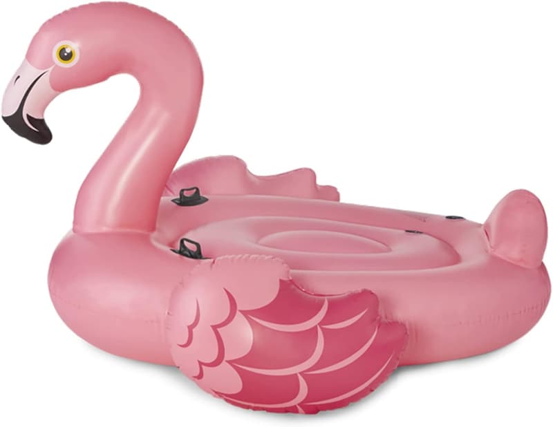 Pink Inflatable Flamingo Island Float - 86