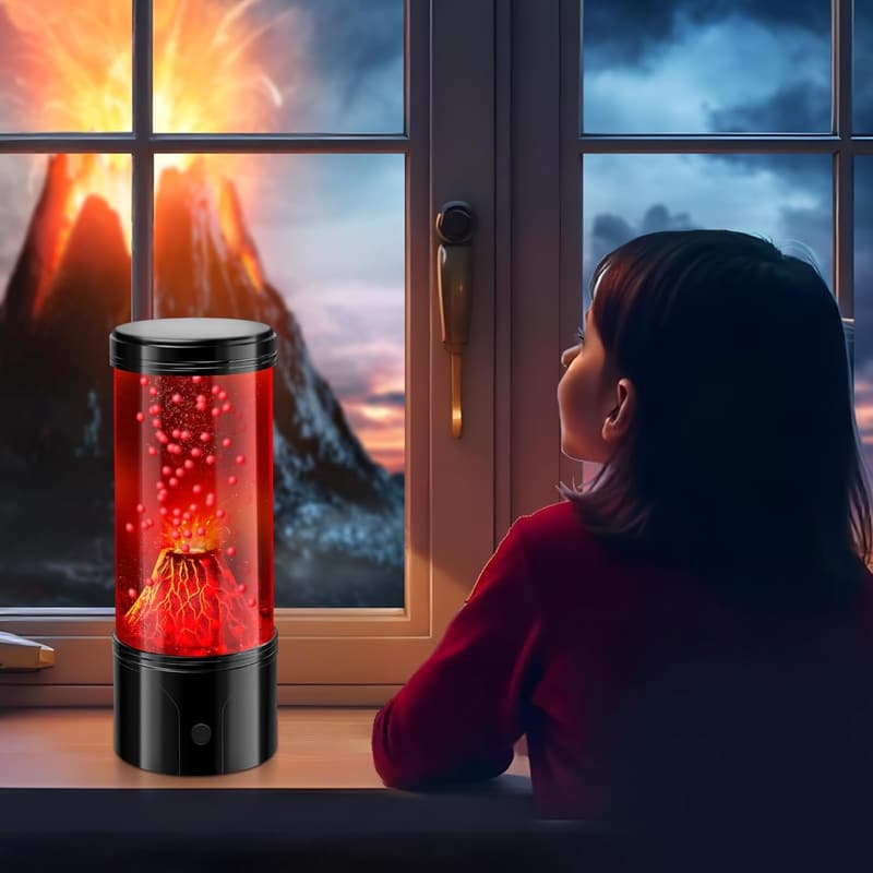 USB-Powered Volcano Night Light Lamp for Kids & Adults