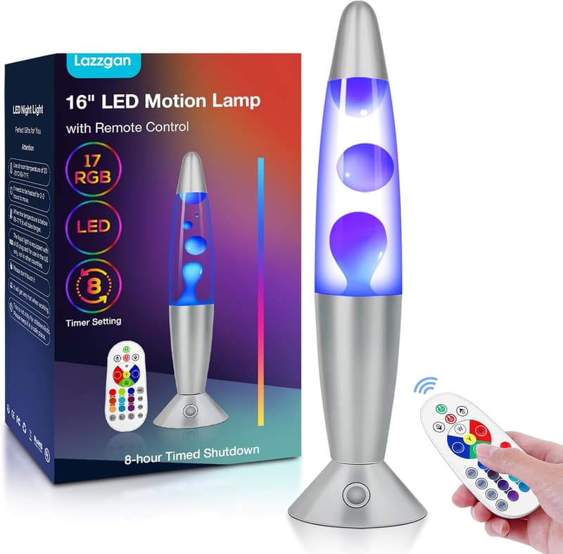 Color-Changing LED Liquid Motion Lamp with Remote - 16