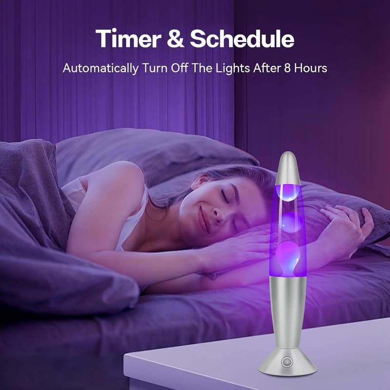 Color-Changing LED Liquid Motion Lamp with Remote - 16