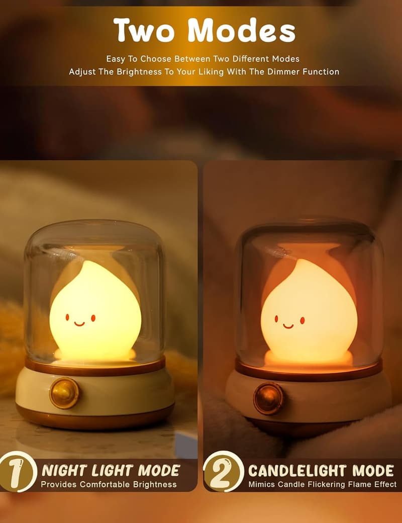 Adjustable Dimmable Night Light for Kids' Bedrooms