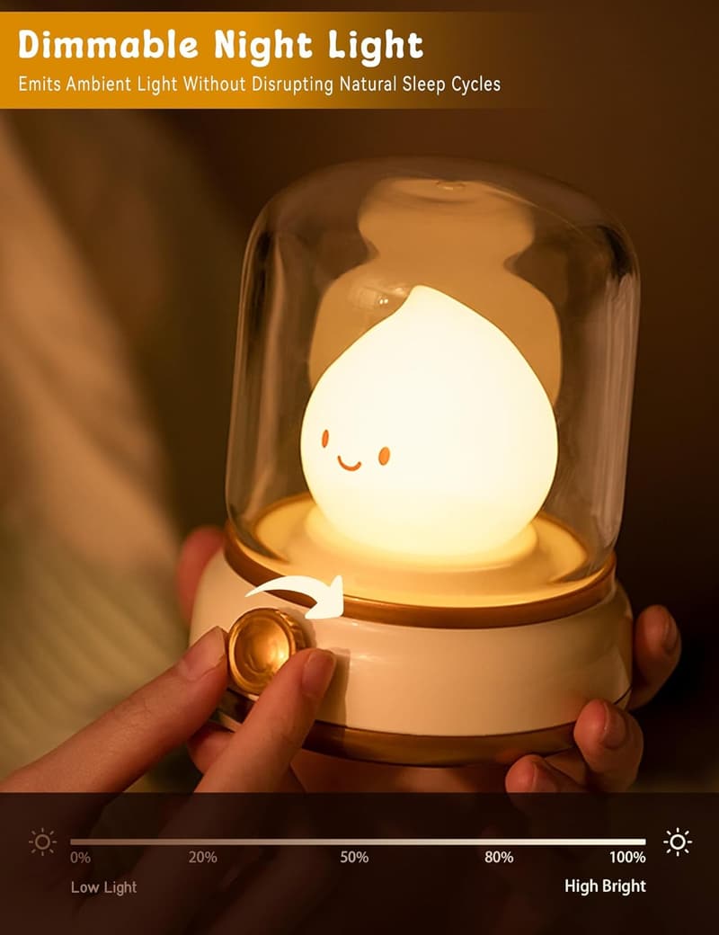 Adjustable Dimmable Night Light for Kids' Bedrooms