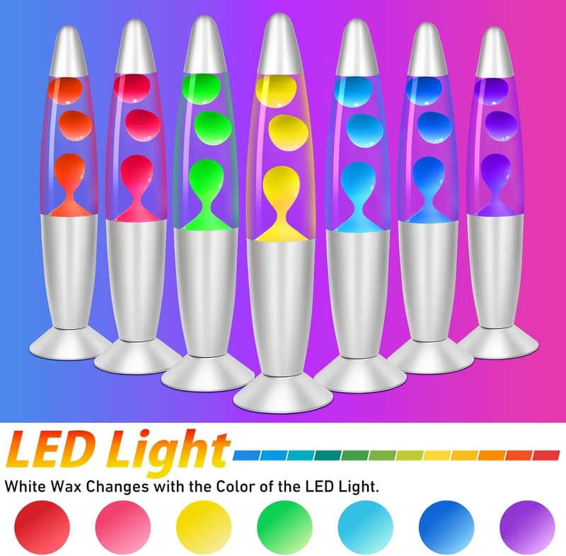 Color Changing LED Liquid Motion Lamp – 13-inch Night Light for Kids