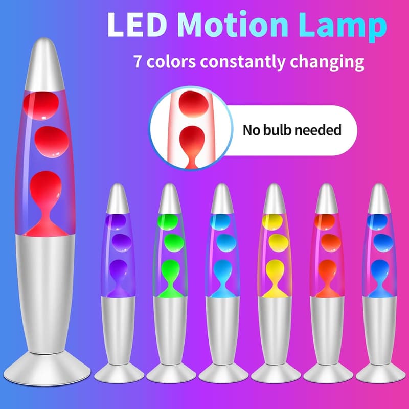 Color Changing LED Liquid Motion Lamp – 13-inch Night Light for Kids
