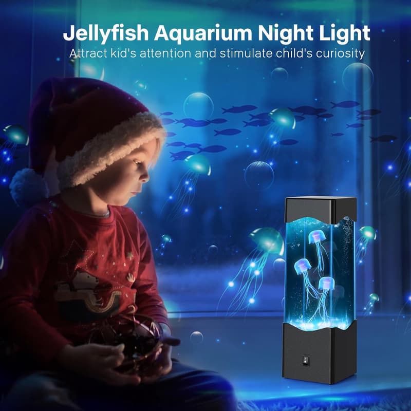 Multi-Color USB Jellyfish Lamp for Bedroom or Office Decor