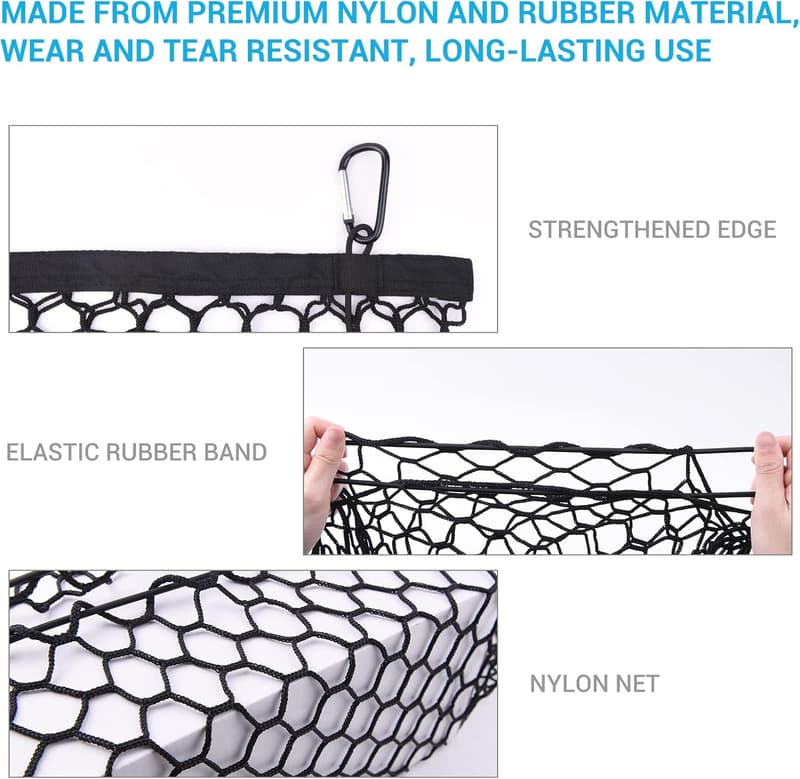 Truck Bed Cargo Net Organizer - Elastic Mesh for Chevy & Ford Trucks