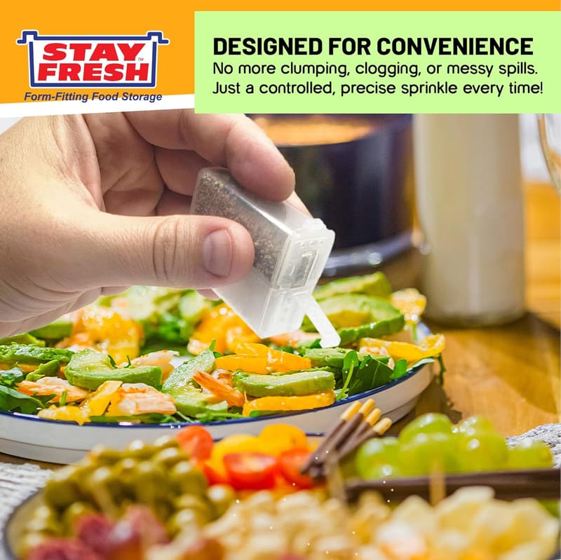 Portable Refillable Salt and Pepper Shakers for Travel and Camping