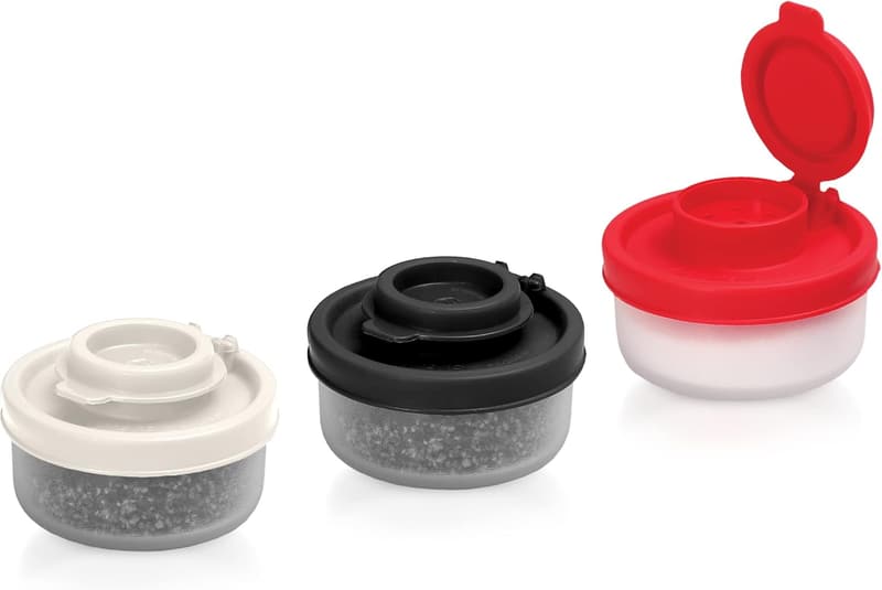 Moisture-Proof Travel Salt & Pepper Shaker Set (3-Pack)