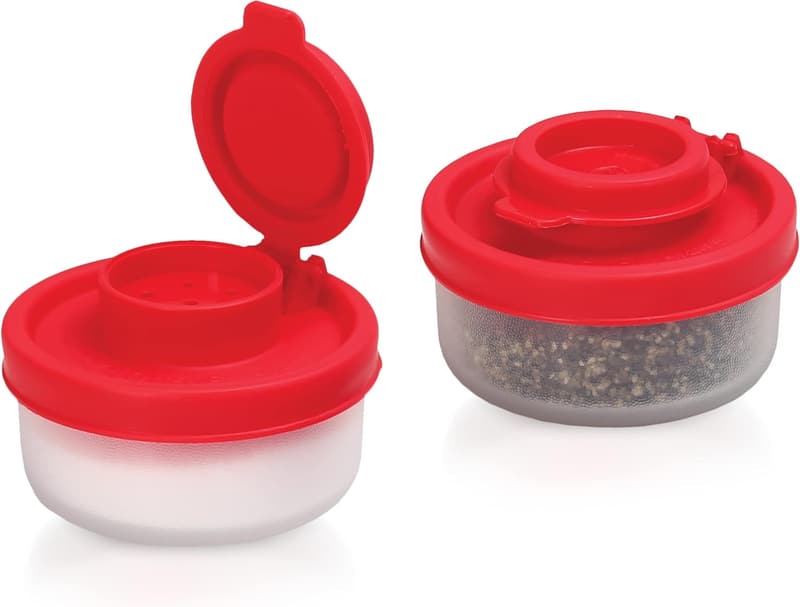 Moisture-Proof Mini Salt & Pepper Shakers for Camping - Set of 2