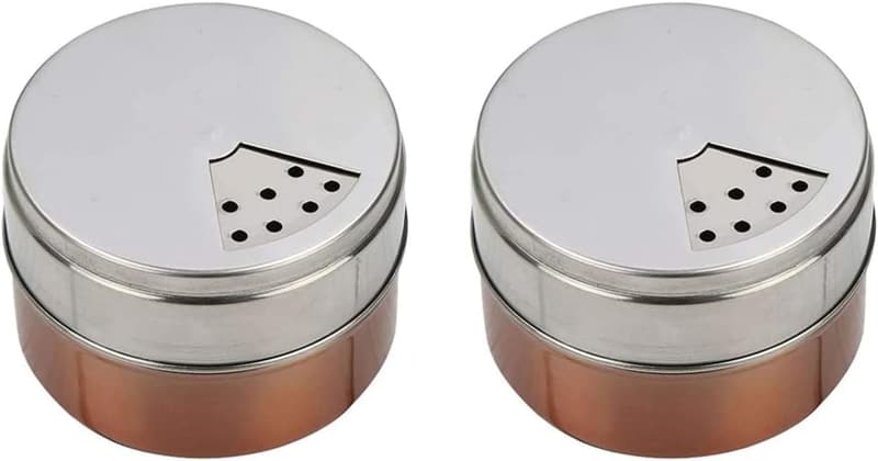 Stainless Steel Salt and Pepper Shakers for Kitchen (Set of 2)