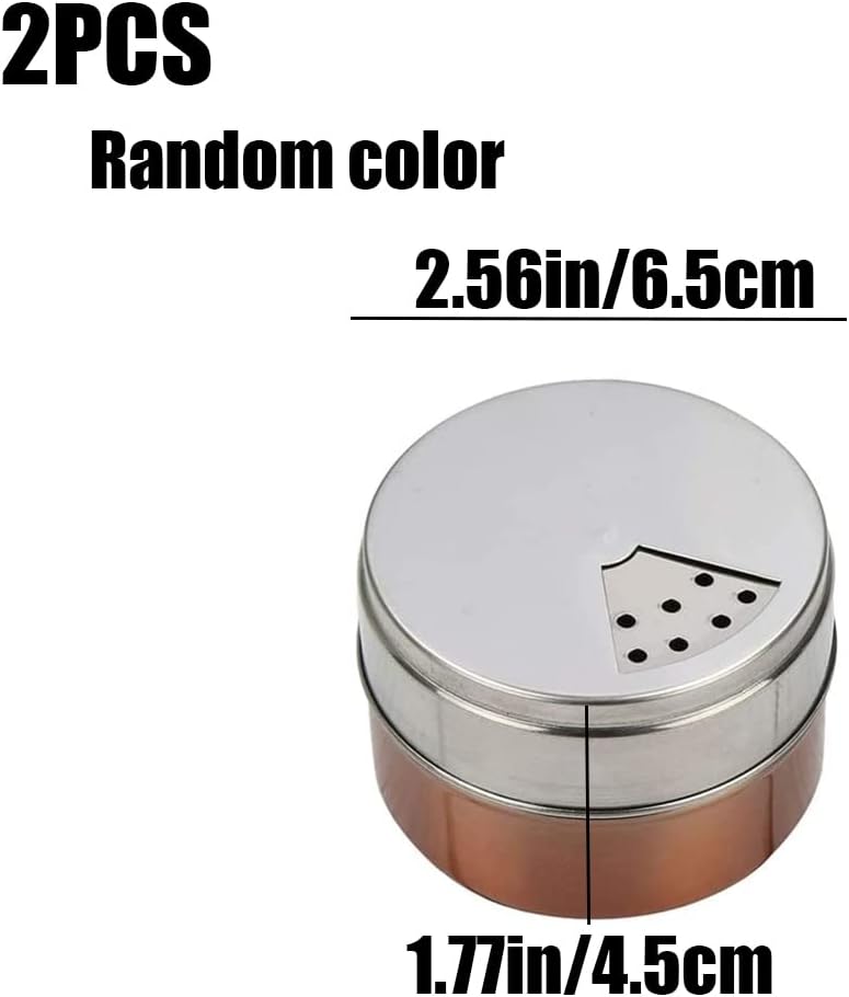 Stainless Steel Salt and Pepper Shakers for Kitchen (Set of 2)