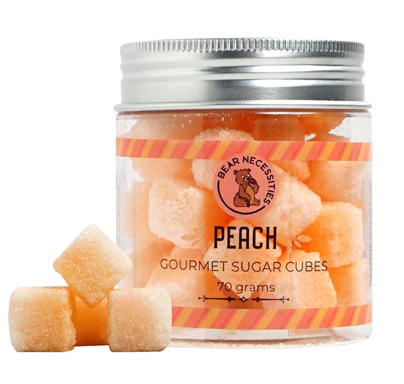 Peach-Infused Handcrafted Sugar Cubes – Perfect for Drinks & Gifts