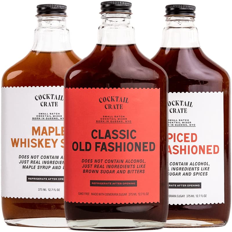 Premium Whiskey Mixer Set | Handcrafted Cocktail Syrups - 3 Pack