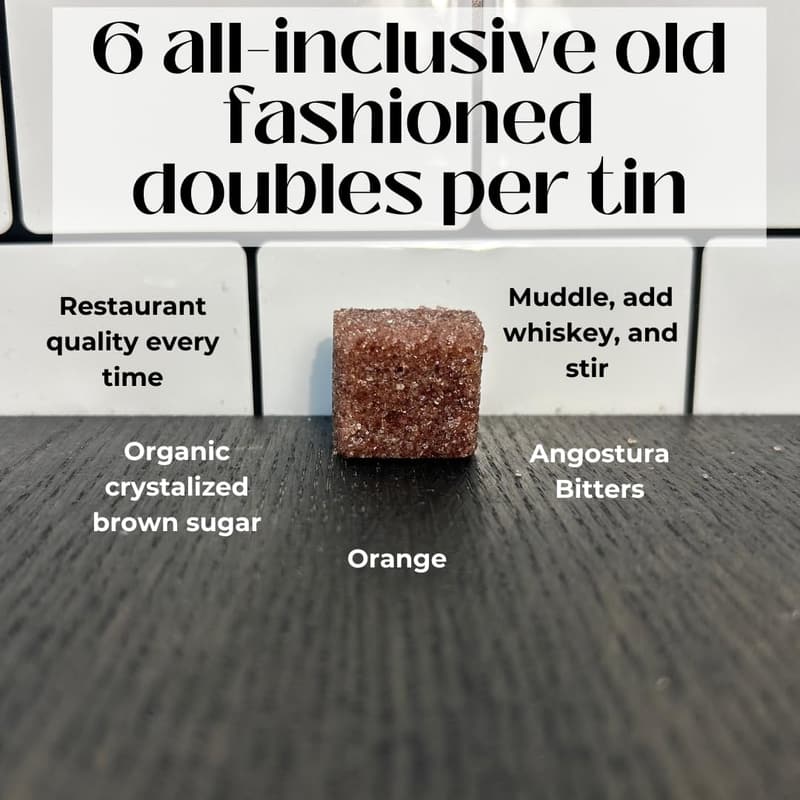 Travel Tin of Old Fashioned Cocktail Cubes