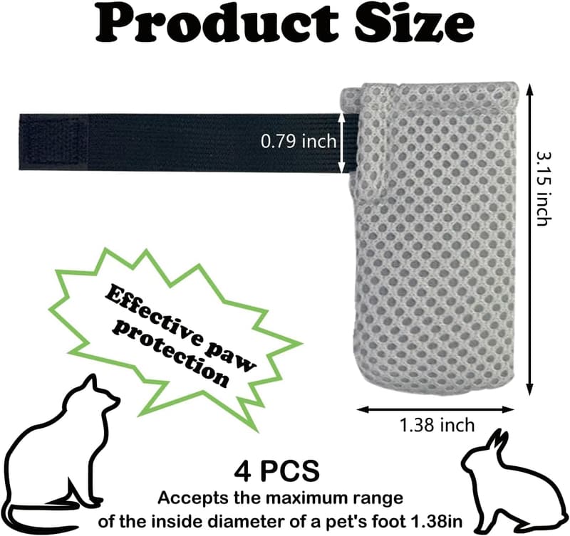 Adjustable Breathable Cat Mittens for Bathing & Nail Trimming