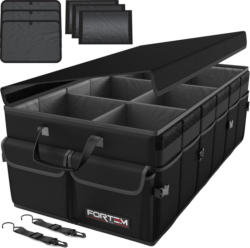 Collapsible SUV Trunk Organizer with Non-Slip Bottom - 85L