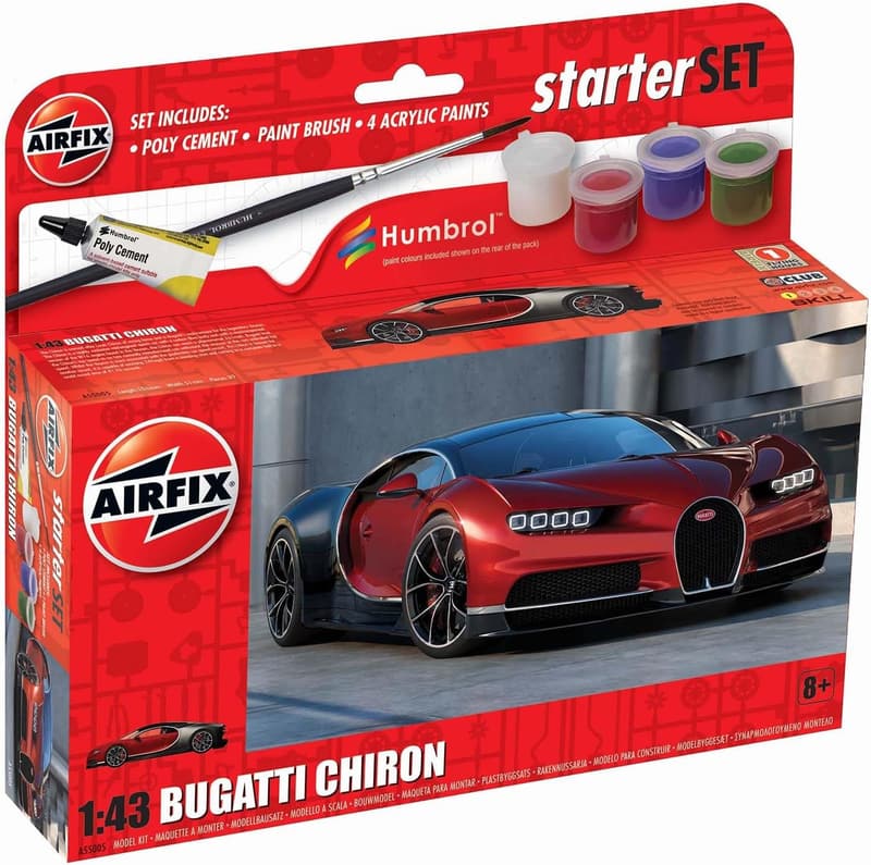 Bugatti Chiron 1:43 Scale Plastic Model Kit for Ages 14+