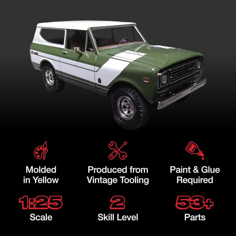 1977 International Harvester Scout II 1:25 Scale Model Kit