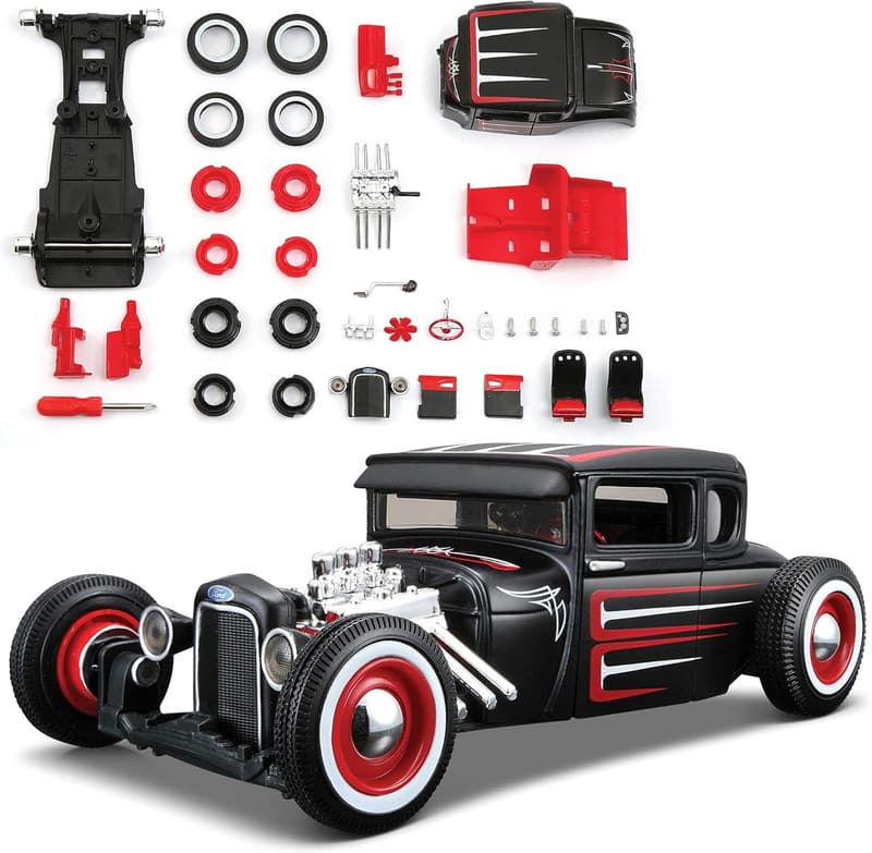 1929 Ford Model A Diecast Model Kit - 1:24 Scale Assembly