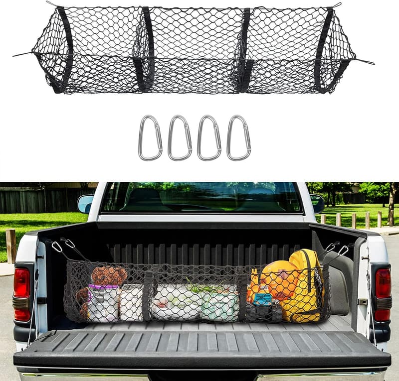 Heavy Duty Cargo Net Bed Organizer for SUV/Truck - 43.3