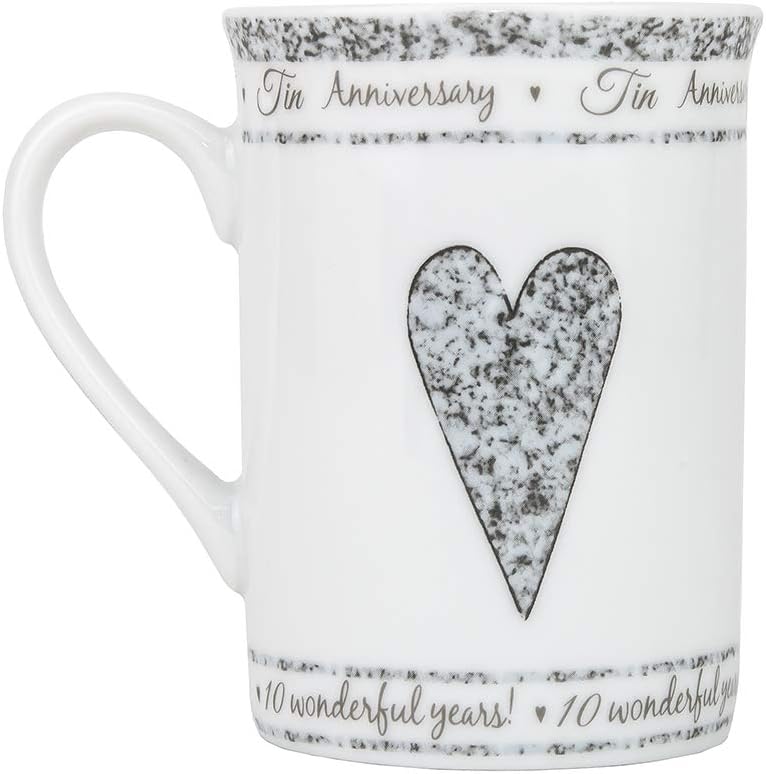 10th Anniversary Ceramic Mug Set - Dishwasher & Microwave Safe