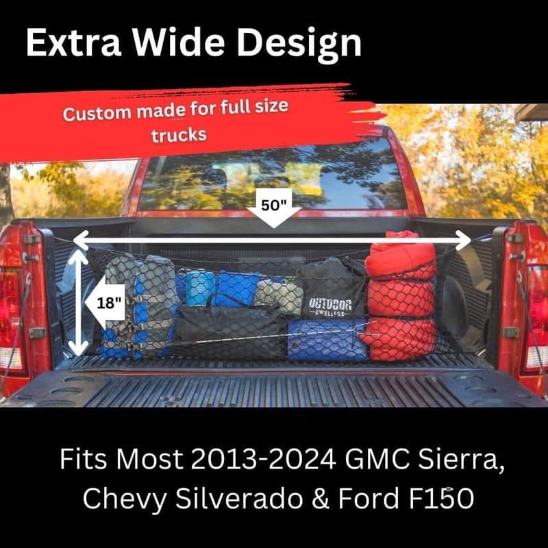Heavy-Duty Truck Bed Cargo Net - 50