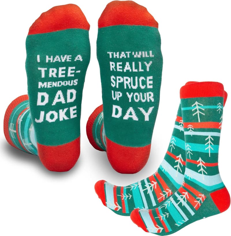 Dad Jokes Dress Socks for Men - Fun Gift from Daughter