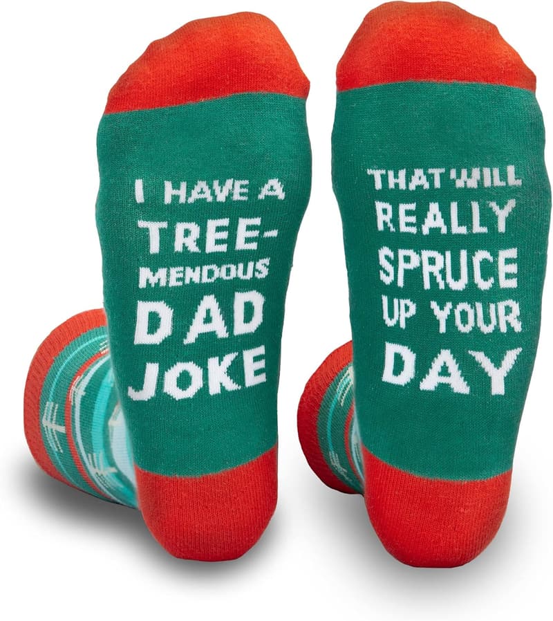 Dad Jokes Dress Socks for Men - Fun Gift from Daughter