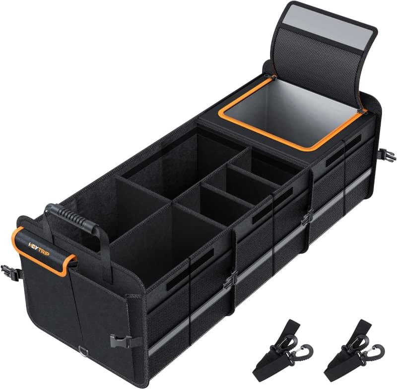 Large Trunk Organizer with Leakproof Cooler & Dividers