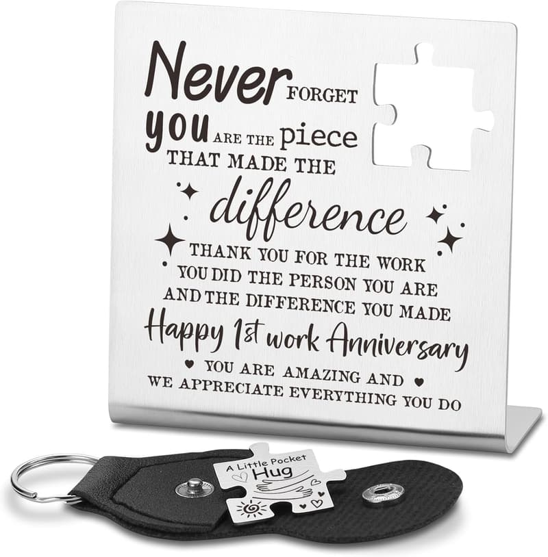 1st Work Anniversary Gift – Thank You Sign for Women