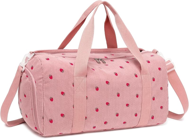 Cute Girls' Waterproof Duffle Bag with Shoe Compartment