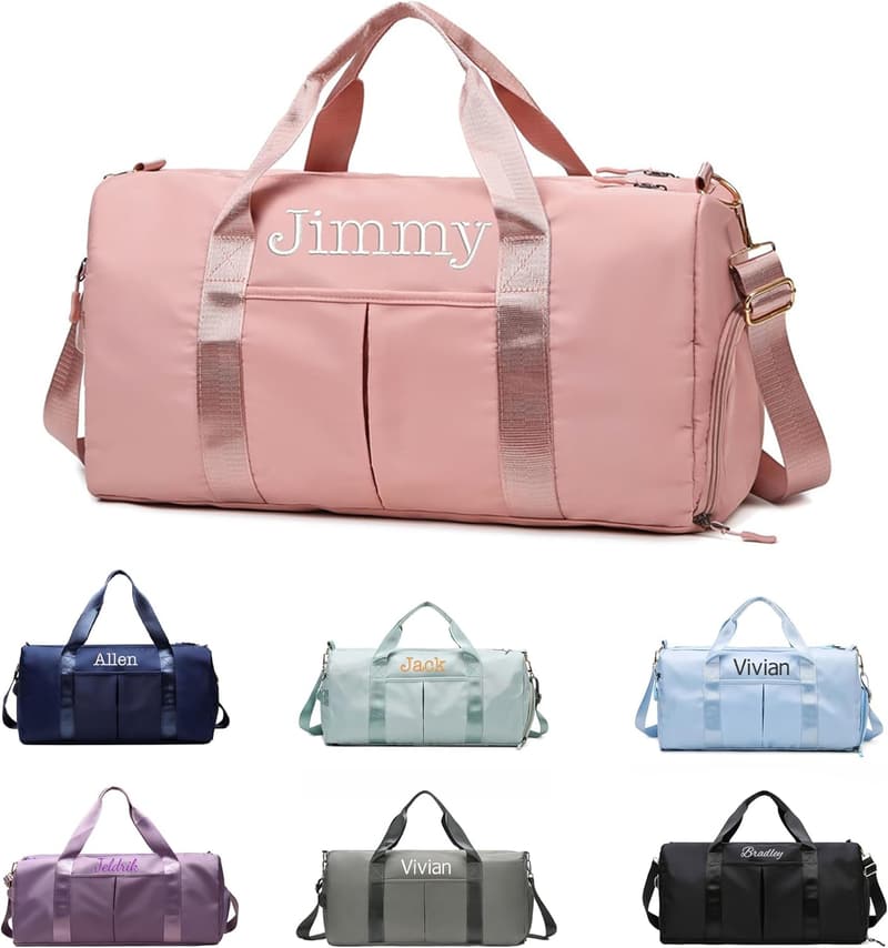 Personalized Duffel Bag with Embroidered Name - Custom Gym & Weekend Tote