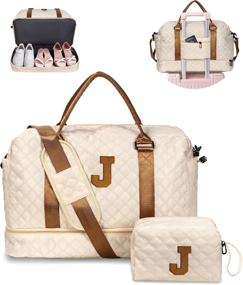 Monogrammed Kids Duffle Bag with Shoe Compartment & Wet Pocket