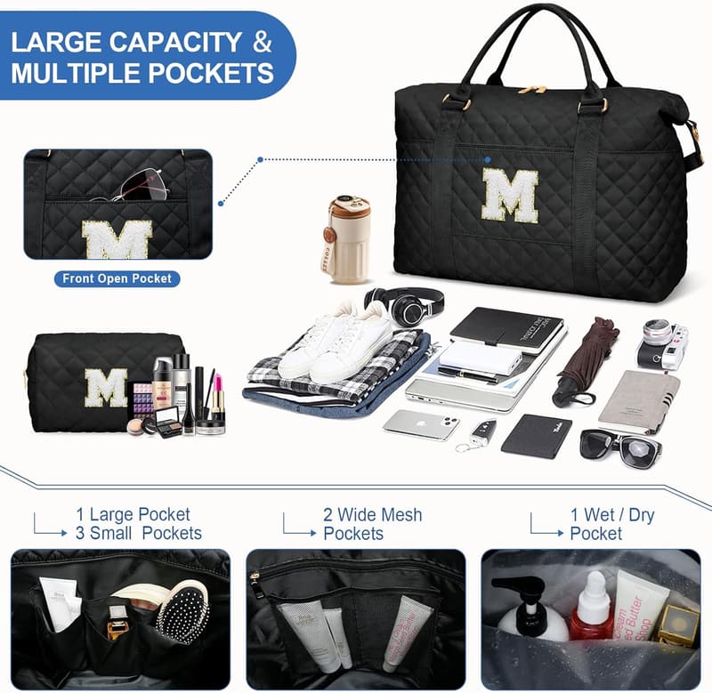 Personalized Travel Duffle Bag for Women - Gift for Her