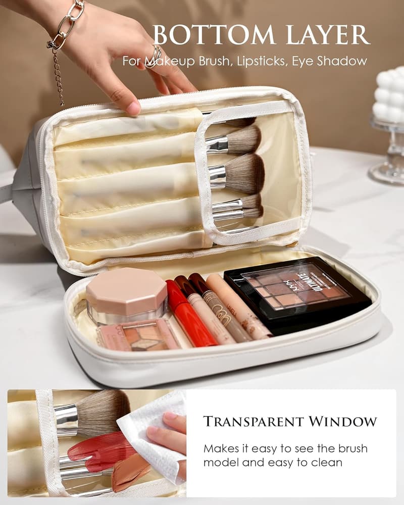 Personalized Large Makeup Bag for Women – Travel Essentials